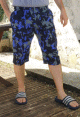 Pantacourt ete - Short de bain - Bermuda de plage - Sarouel de Bain long genoux pour homme motif camouflage militaire - Couleur bleu marine, gris et bleu roi