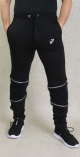 Pantalon tissu leger avec decorations zippees - Marque Best Ummah - Couleur noir