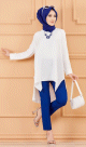 Tunique chic style habille pour femme - Couleur blanc
