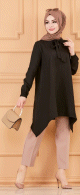 Tunique style habille pour femme (Vetement Hijab - Boutique Mode Musulmane en ligne) - Couleur noir