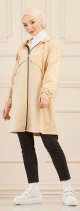 Impermeable ample pour femme (Vetements Hijab Automne Hiver) - Couleur beige
