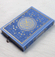 Le Coran en langue arabe avec pages Arc-en-ciel - Couverture de luxe cuir de couleur Bleu ciel