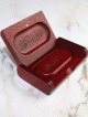 Cle USB Encyclopedie audio du Coran avec Invocations et Roqya - Version de luxe en bois rouge-bordeaux et son coffret cadeau (Plusieurs recitateurs)
