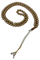 Chapelet dore (sebha ou misbaha) a 99 perles dorees avec separateurs