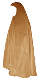 Grande cape de jilbab avec bonnet marron clair