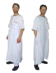 Qamis blanc manches courtes sans col avec son pantalon - Taille XXS (Pour adolescents)