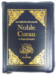 Le Noble Coran en francais - La traduction des sens en langue francaise (Fermeture zip) - Couleur bleu nuit